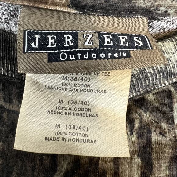 VTG Jerzees Camo Shirt Mens Medium Mossy Oak Hunting Outdoor Utility Pocket Y2K - Picture 6 of 8